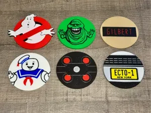 Ghostbusters drinks coaster set and coaster holder
