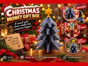 Christmas Tree Money Holder & Surprise Gift Box