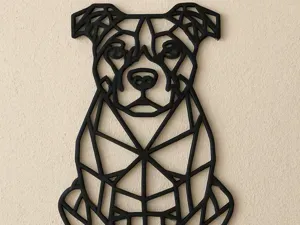 Dog in low-poly style