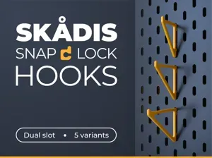 IKEA Skadis Sturdy Hooks - Snap Fit!