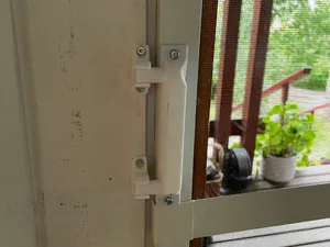 Insect Net Door Handle with Integrated Snap Catch