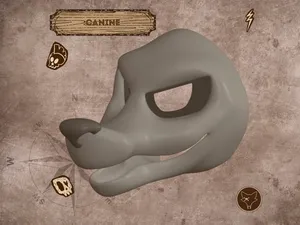 Canine base with eyes made by saberwolfstudio