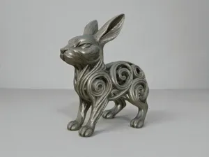 Elegante figura de conejo