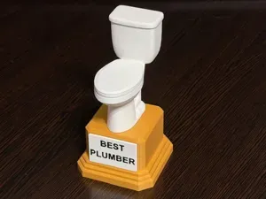 Best Plumber Toilet Trophy
