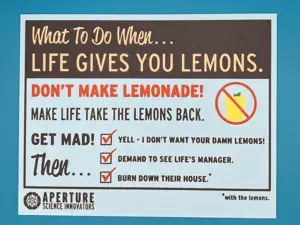 Portal 2 Lemons Sign (Updated!)