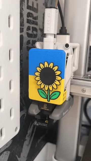 A1/A1 mini extruder cover. Ukraine sunflower