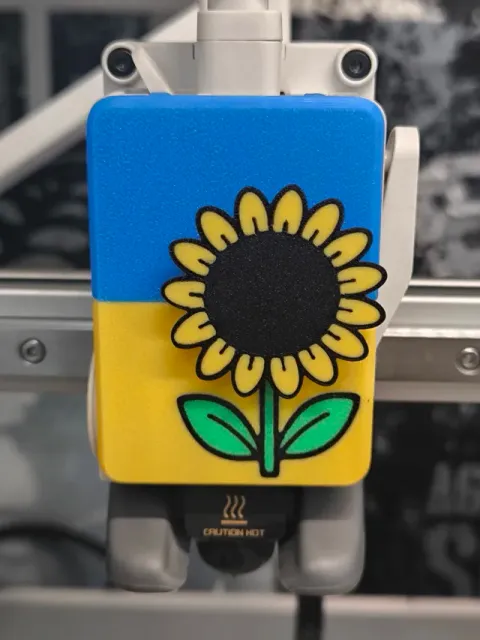 A1/A1 mini extruder cover. Ukraine sunflower — Фото 2 из 3