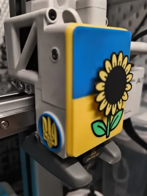 A1/A1 mini extruder cover. Ukraine sunflower — Фото 3 из 3