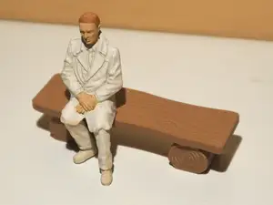 Miniature Wood Bench 1:22,5