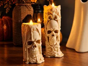 Halloween Skull Tea Light Candle Holders