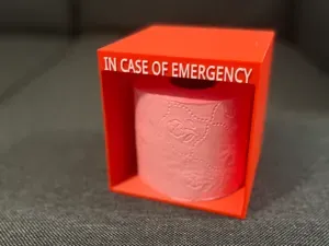 In case of emergency box for toilet paper