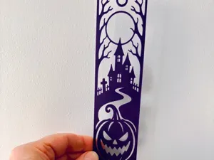 Halloween Haunted House Pumpkin Bookmark