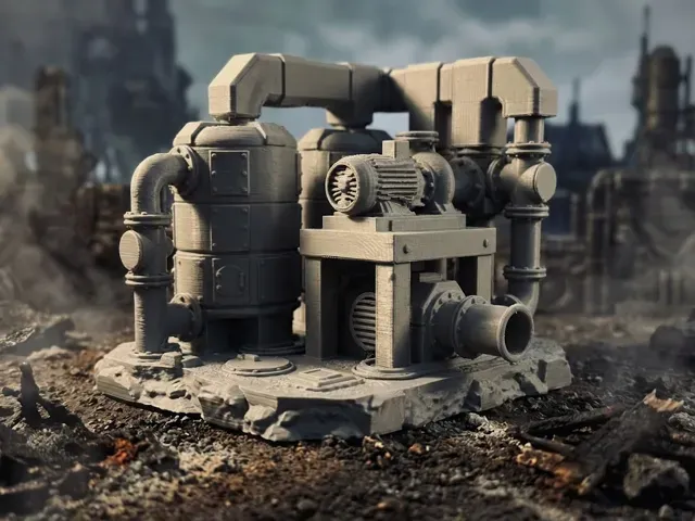 Industrial Pump Station – Sci-Fi Tabletop Terrain