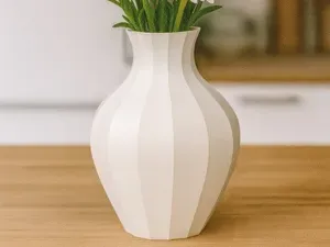 Elegante 3D-Blumenvase – Geschwungenes Design