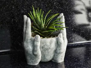 Simple hands flower pot