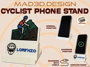 portatelefono ciclista con nome personalizzabile
