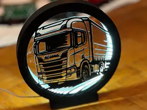 LED Ring Lampe v3 inkl. Rahmen mit Scania Motiv