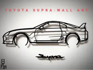Toyota SUPRA wall art silhouette
