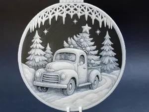 Christmas Bauble / Ornament Vintage Truck
