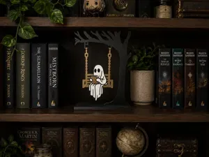 Chilling Ghost On Swing / Ghost halloween Decor