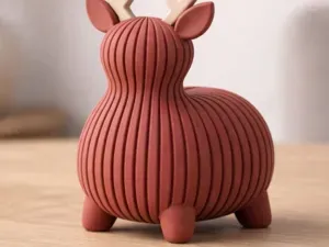 renna art 3d righe