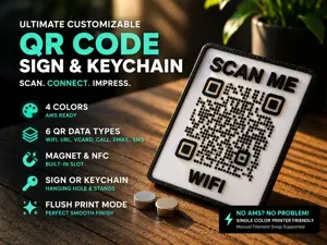 Ultimate Customizable QR Code Sign & Keychain