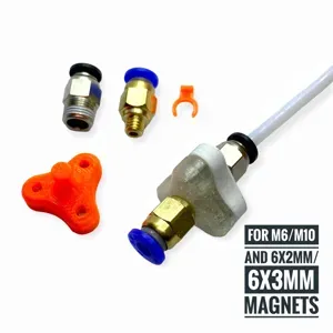 M6/M10 PTFE Tubes connector (magnetically) PC4-M6 / PC4-M10 / 6x2mm & 6x3mm magnets