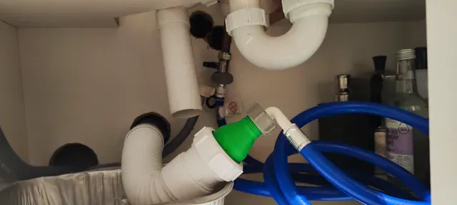 Dishwasher or washing machine to drainage pipe adapter, waste pipe unblocker, high pressure — Image 3 of 3