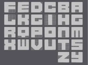 ROBLOX Font Letters A-Z (Facedown)