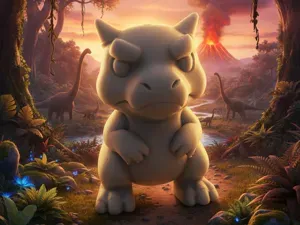 Dino grognon prêt à mordre (ou presque)