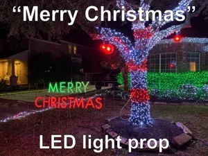 Merry Christmas LED string light sign (3x 100 ct)