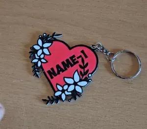 Corazon llavero dos nombres amor