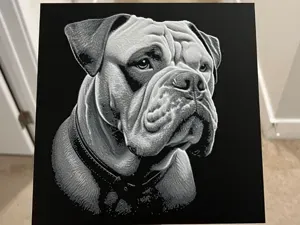 American Bulldog Hueforge Art
