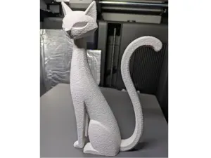 Stylized Modern Cat – Easy 3D Print Sculpture