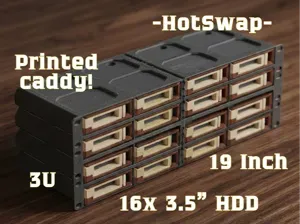 19" Rack 3U 16x 3,5" caddy HDD Module hot swap