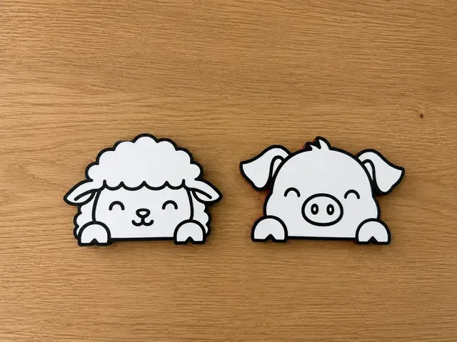 Cute peekaboo farm coloring craft pack — Image 3 of 3