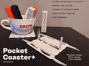 Pocket Coaster+ – Folding Multi-Tool Beer Mat