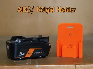 AEG/Ridgid 18V Battery Holder - Wall Mount