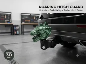 Godzilla Style Roaring Monster Tow Hitch Cover