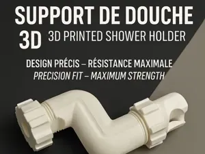 support de douche coudé