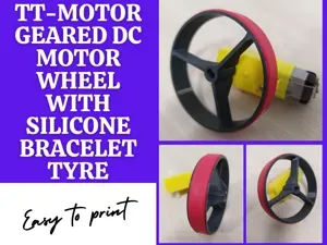 TT-motor geared DC motor wheel silicone band tyre