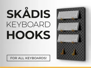 IKEA Skadis Keyboard Hooks