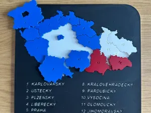 Czech Republic Puzzle – Numbered Educational Map