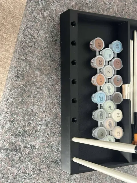 Painting Tray w/ Paint Holder, Brush Holder — Image 3 of 5