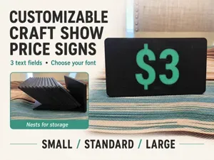 Customizable Craft Show Price Signs