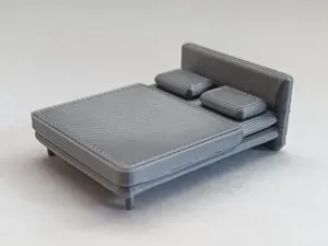 Miniature Double Bed (1:50 Scale)