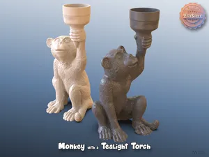 Monkey with a Tealight Torch