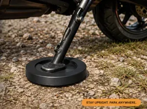 Motorcycle side stand enlarger