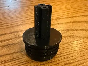 Round Tube End Cap with Cross Mount — 1.5" Pipe