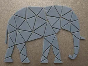 puzzle elefante 3d